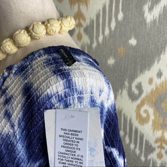 RAVIYA Navy Tie-Dye Hi-lo Cover-up Maxi Dress - LG - Picture 16 of 16